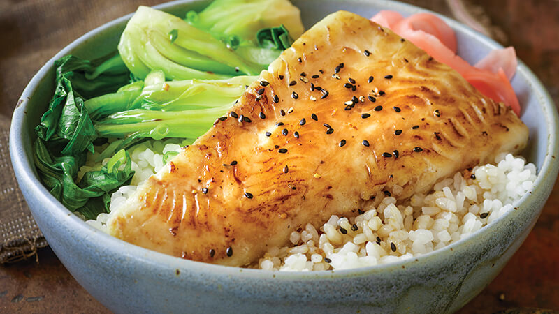 Asian-Inspired Baked Wild Alaska Pollock with Sesame and Ginger